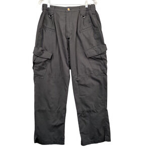 CQR Men's Tactical Cargo Pants Black 32x30 Elastic Waist Workwear Outdoor
